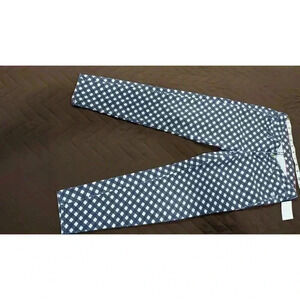 Kate Spade Broome St Navy & white checked pants size 28